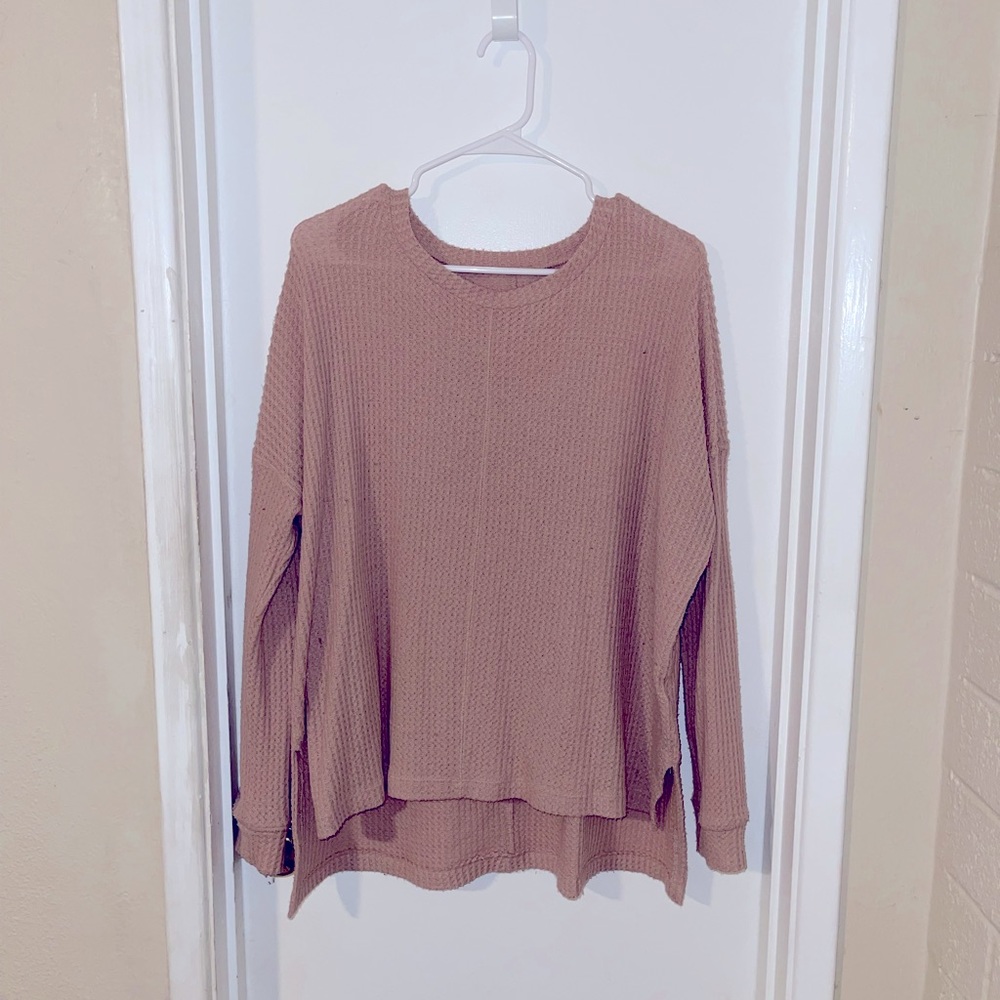 Soft Plush Waffle Knit Long Sleeve